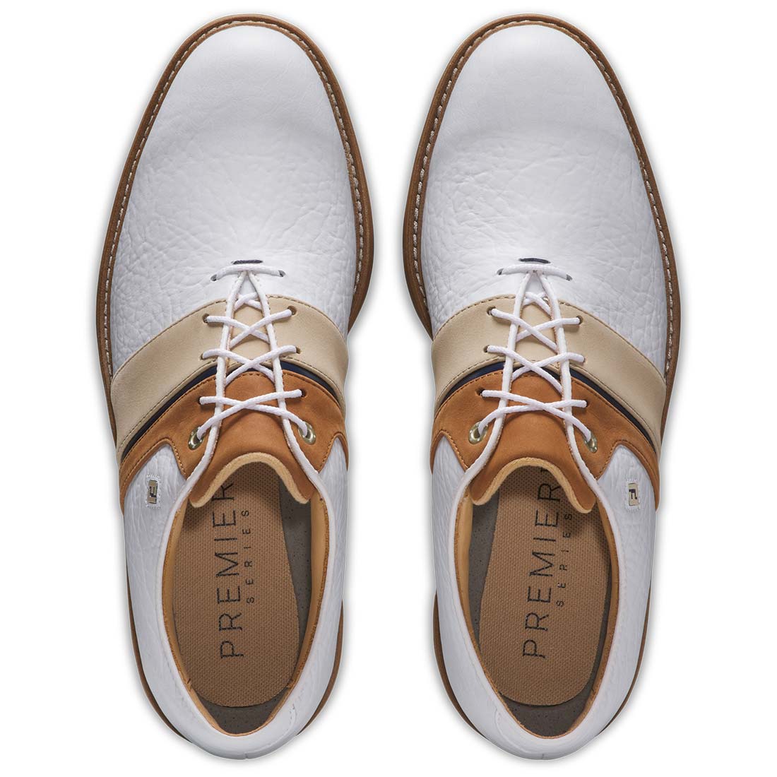 FootJoy Premiere Series Packard LX Golf Shoes White/Khaki