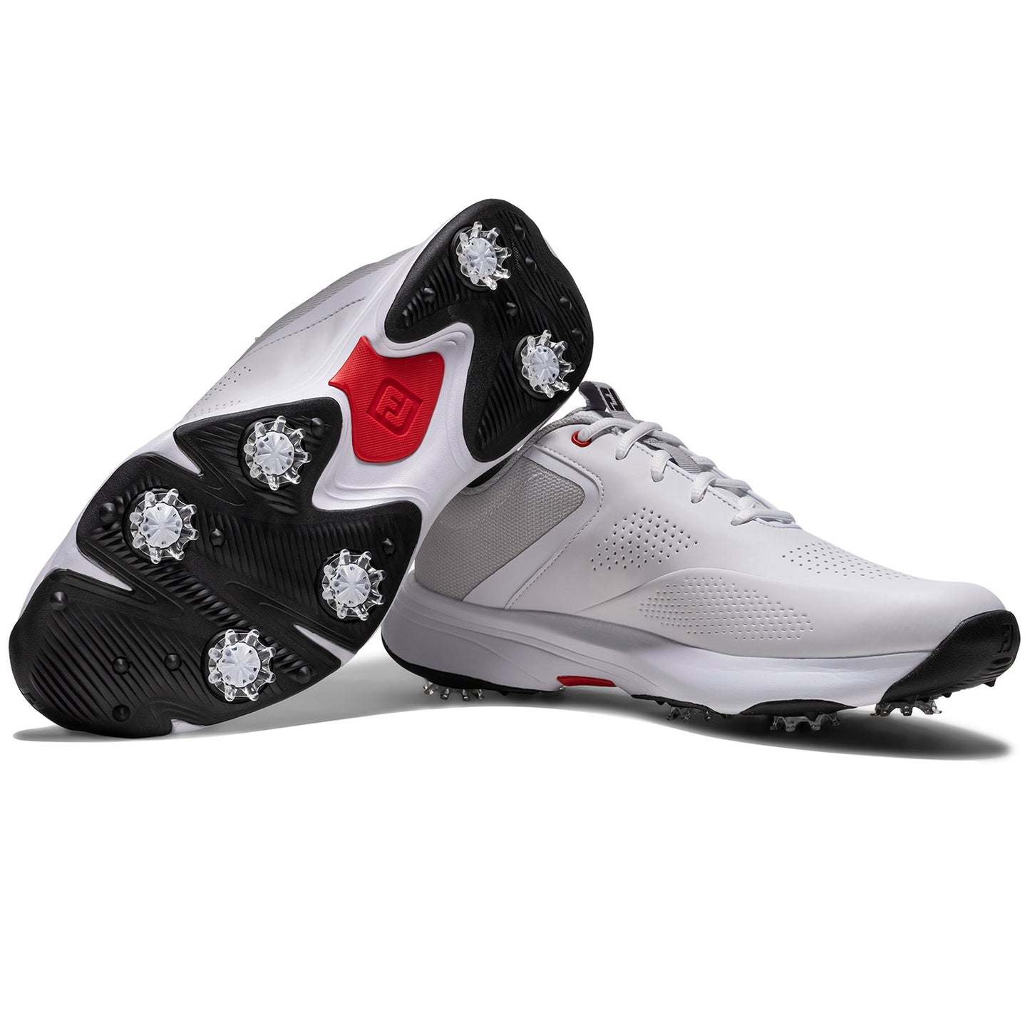 FootJoy Qualifier Golf Shoes White/Black/High Risk Red