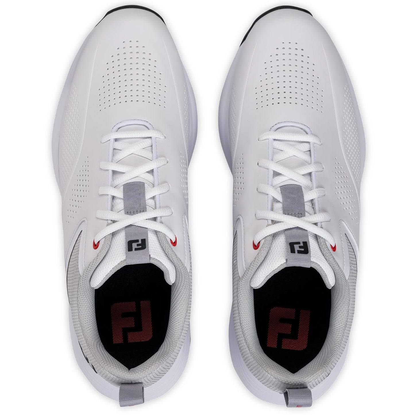 FootJoy Qualifier Golf Shoes White/Black/High Risk Red