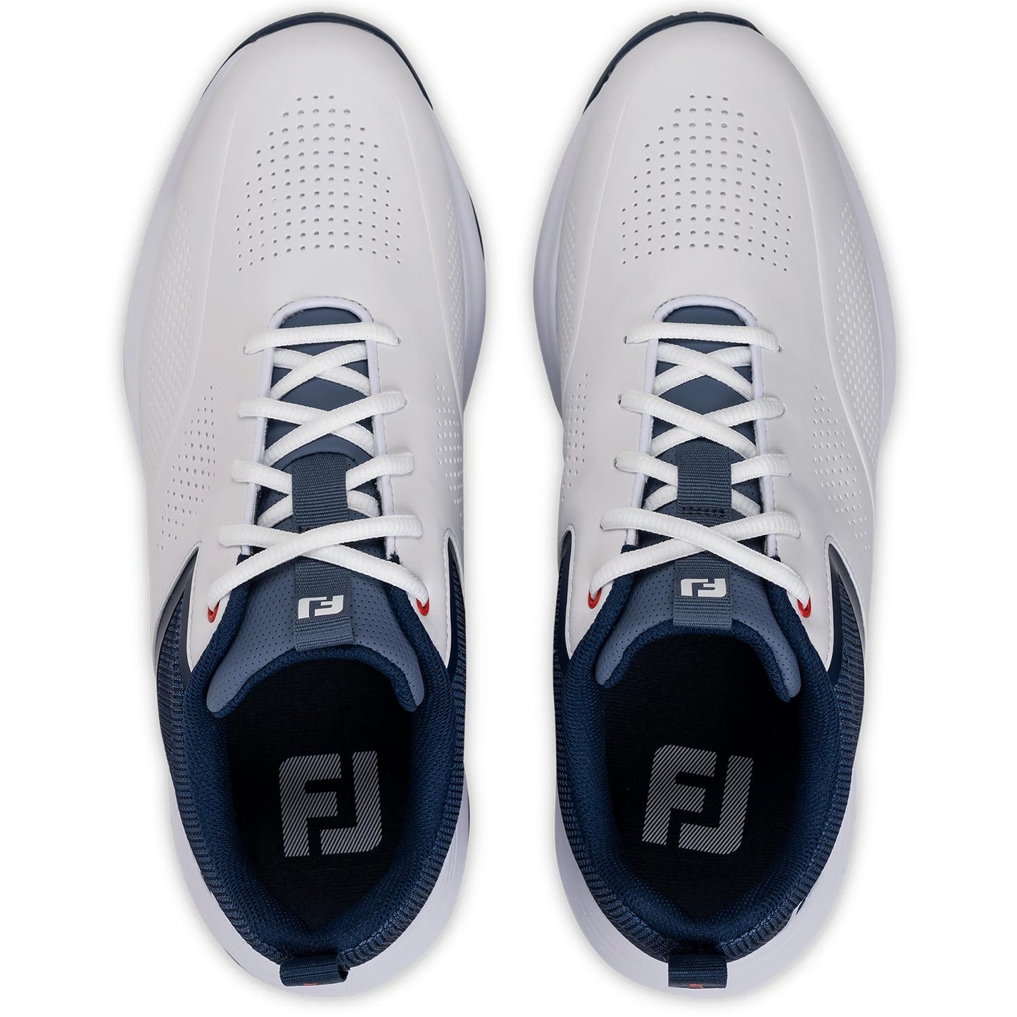 FootJoy Qualifier Golf Shoes White/Pageant Blue/High Risk Red