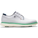 FootJoy Traditions Blucher Golf Shoes White/Aqua Marine/Pageant Blue
