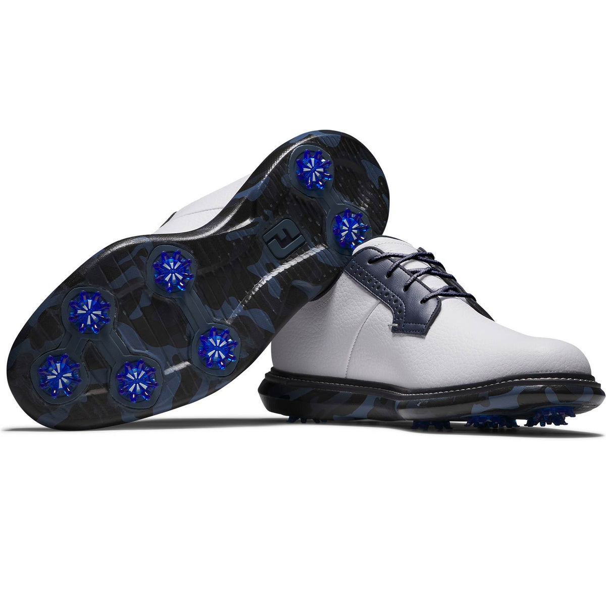 FootJoy Traditions Blucher Golf Shoes White/Navy Camo