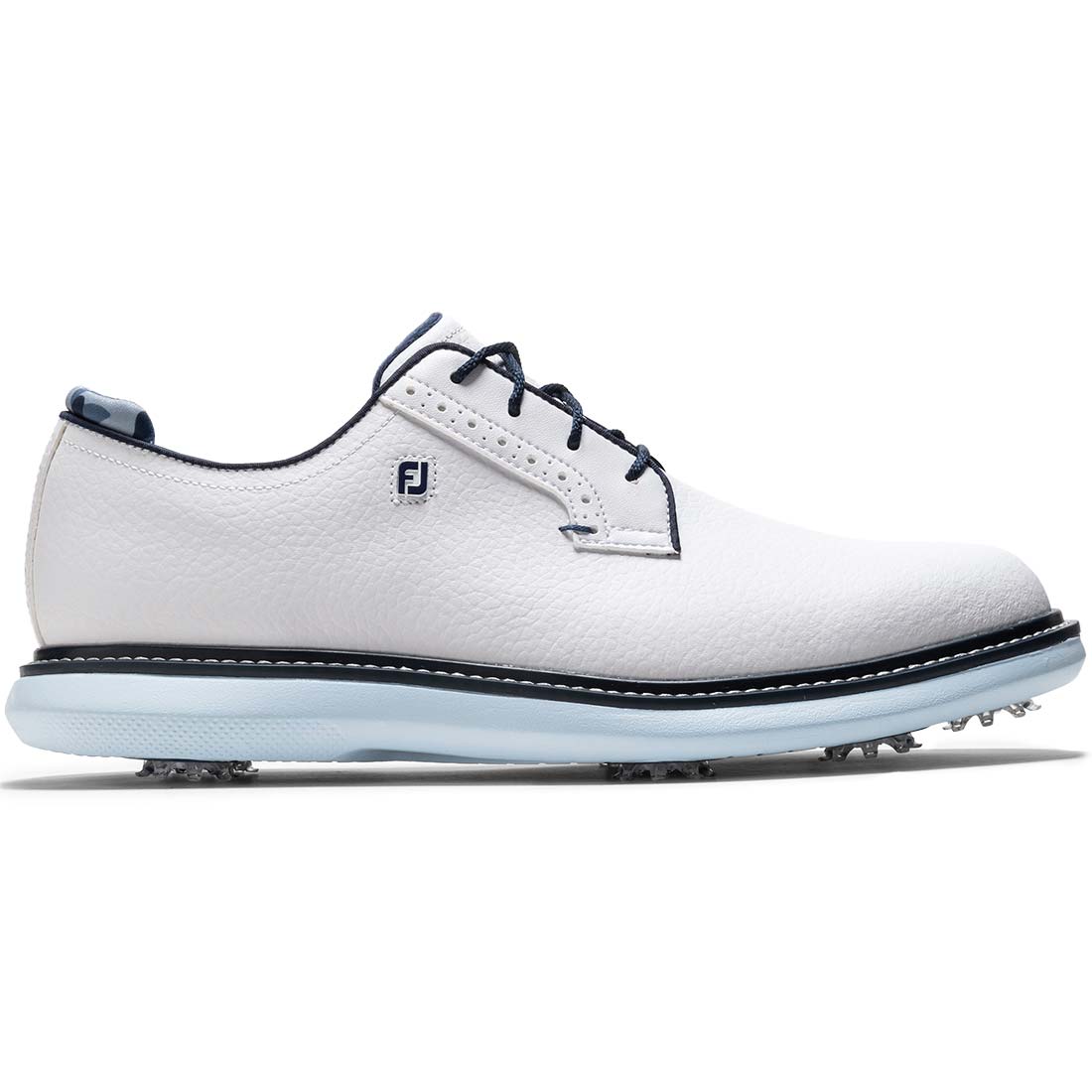 FootJoy Traditions Blucher Golf Shoes White/Sky Blue/Camo – Golf
