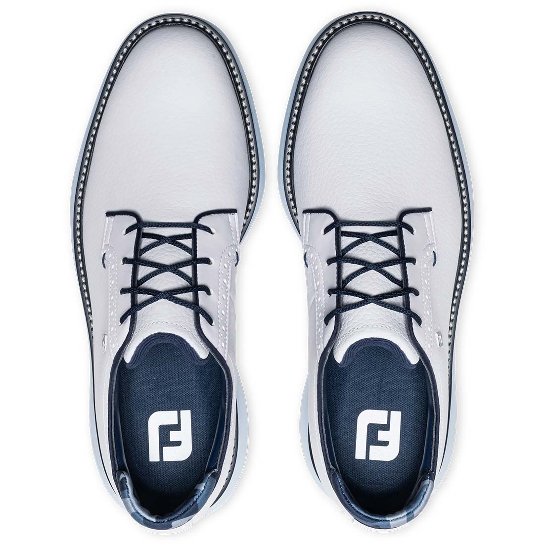 FootJoy Traditions Blucher Golf Shoes White/Sky Blue/Camo – Golf