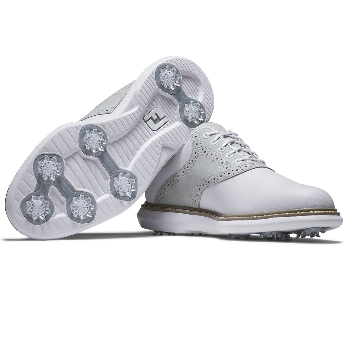 FootJoy Traditions Saddle Golf Shoes White/Grey