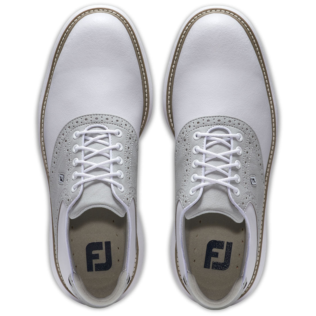 FootJoy Traditions Saddle Golf Shoes White/Grey