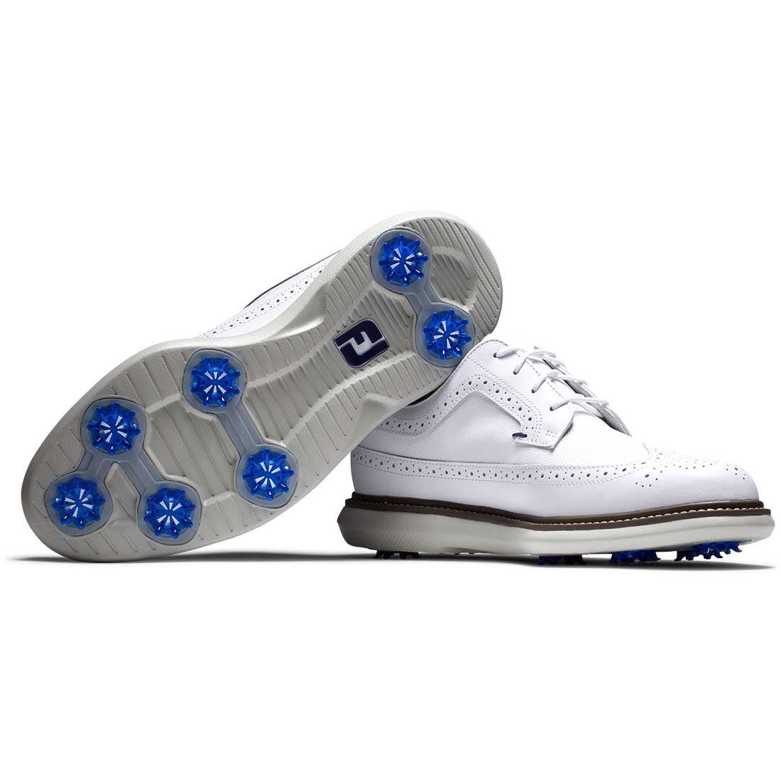 FootJoy Traditions Wing Tip Golf Shoes White/Navy/Grey