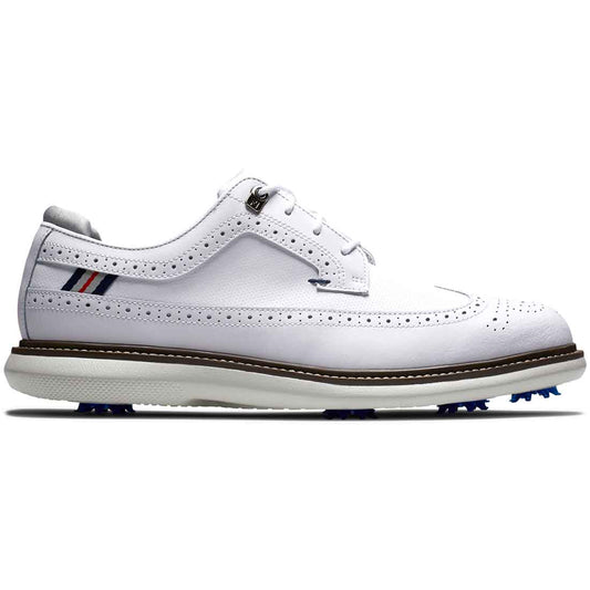 FootJoy Traditions Wing Tip Golf Shoes White/Navy/Grey
