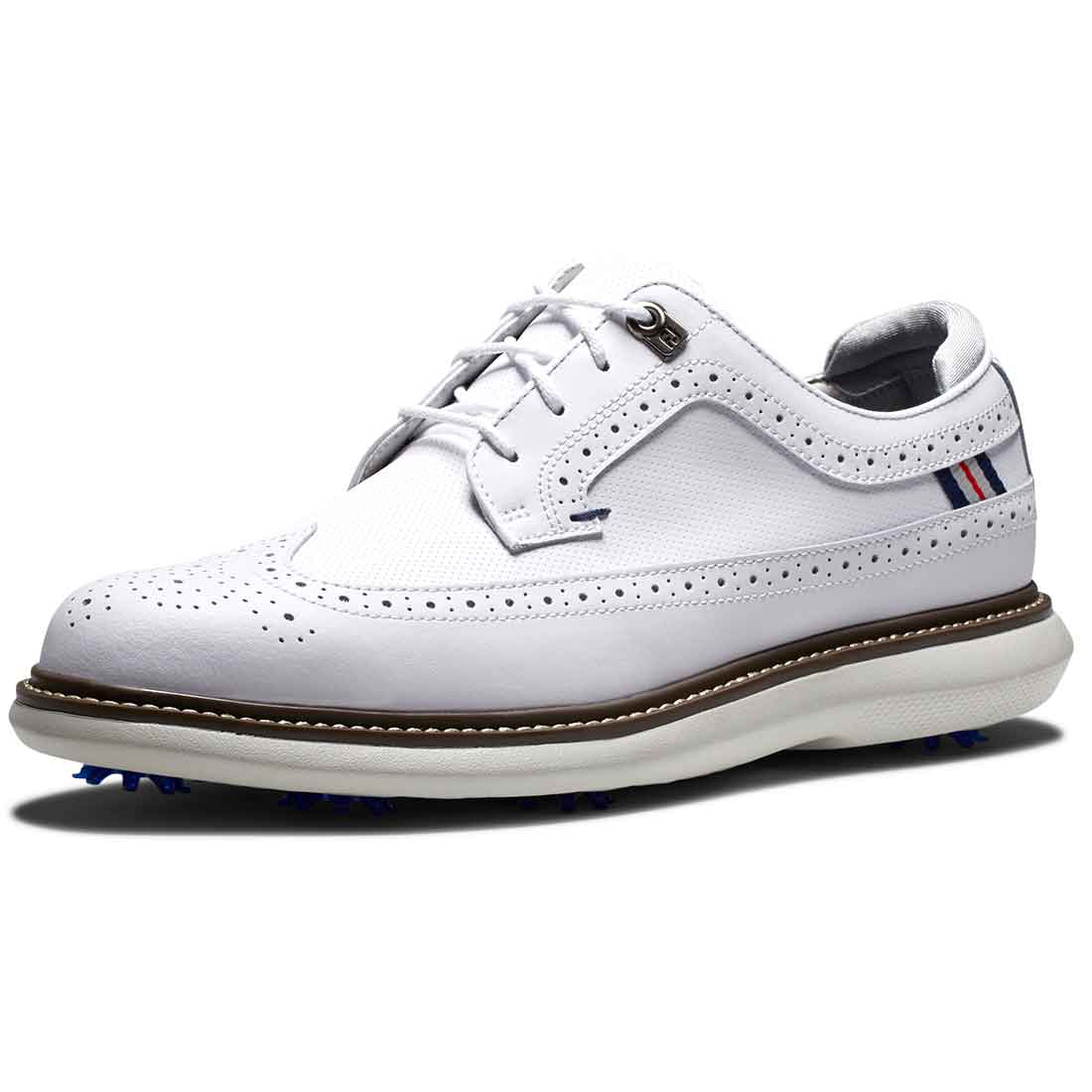 FootJoy Traditions Wing Tip Golf Shoes White/Navy/Grey
