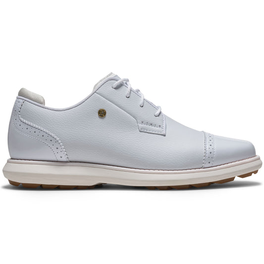 FootJoy Women's FJ Traditions SL Cap Toe Golf Shoes Frosty White