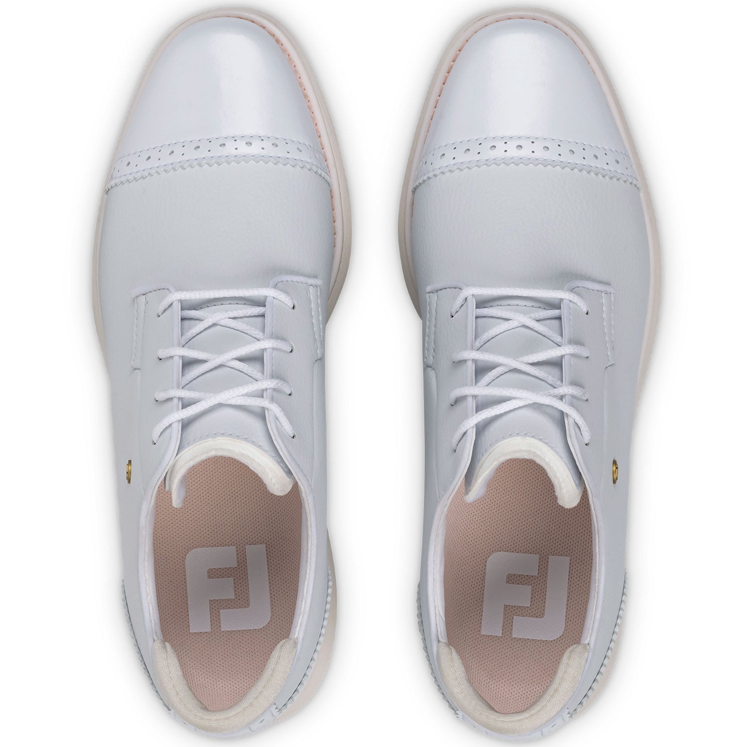 FootJoy Women's FJ Traditions SL Cap Toe Golf Shoes Frosty White