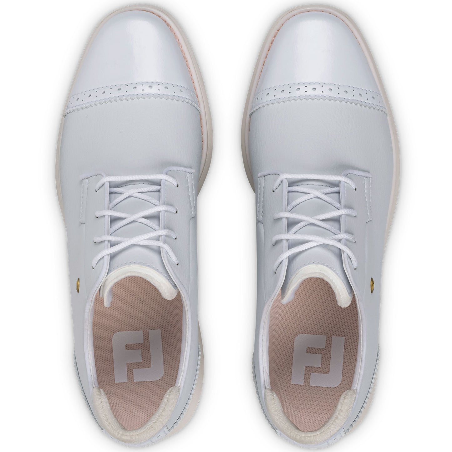 FootJoy Women's FJ Traditions SL Cap Toe Golf Shoes Frosty White