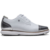 FootJoy Women's FJ Traditions SL Cap Toe Golf Shoes White/Platinum