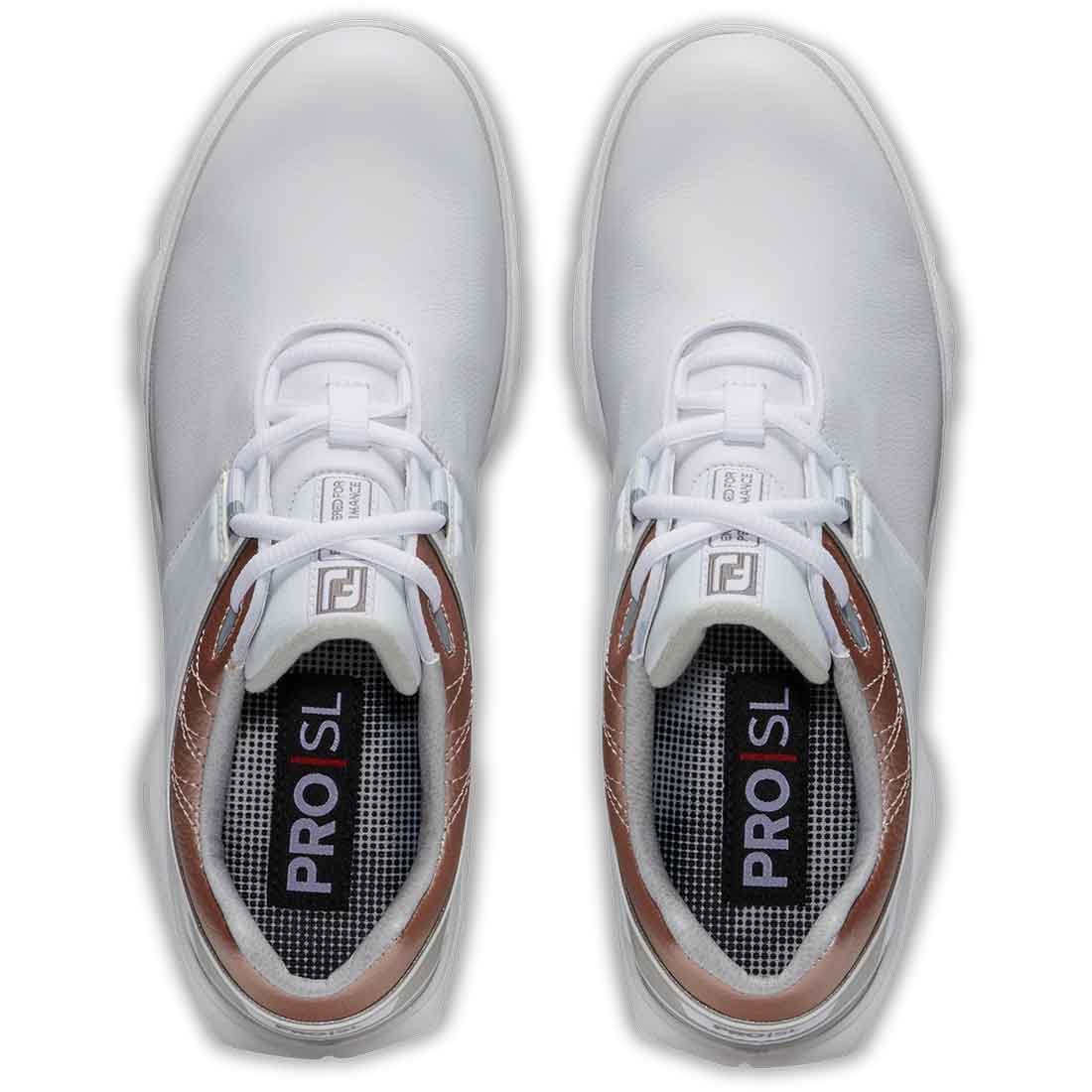 FootJoy Women's Pro SL Golf Shoes White/Rose Gold