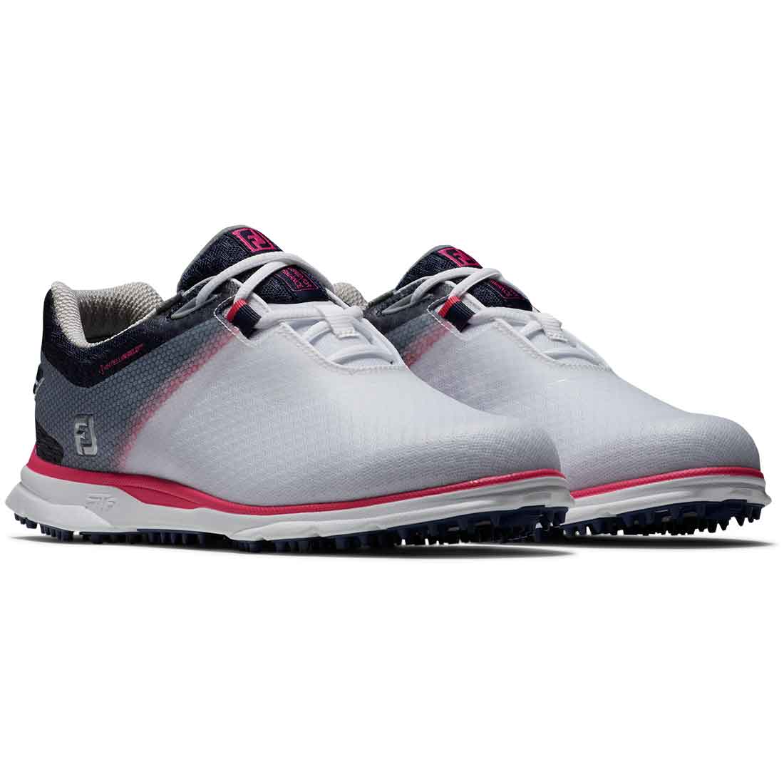 FootJoy Women's Pro SL Sport Golf Shoes White/Navy/Pink – Golf