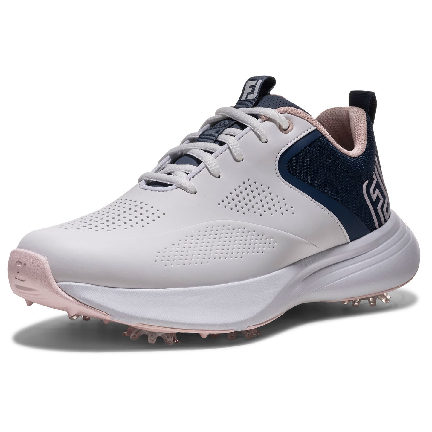 FootJoy Women's Qualifier Golf Shoes White/Pink Frost/Windward Blue