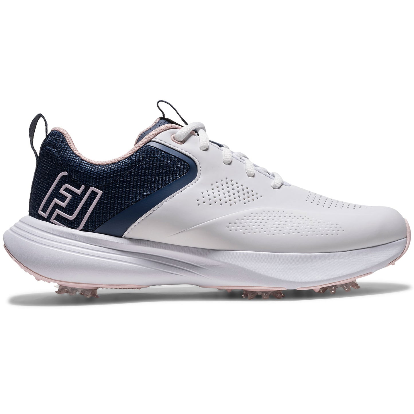 FootJoy Women's Qualifier Golf Shoes White/Pink Frost/Windward Blue