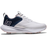 FootJoy Women's Qualifier Golf Shoes White/Pink Frost/Windward Blue