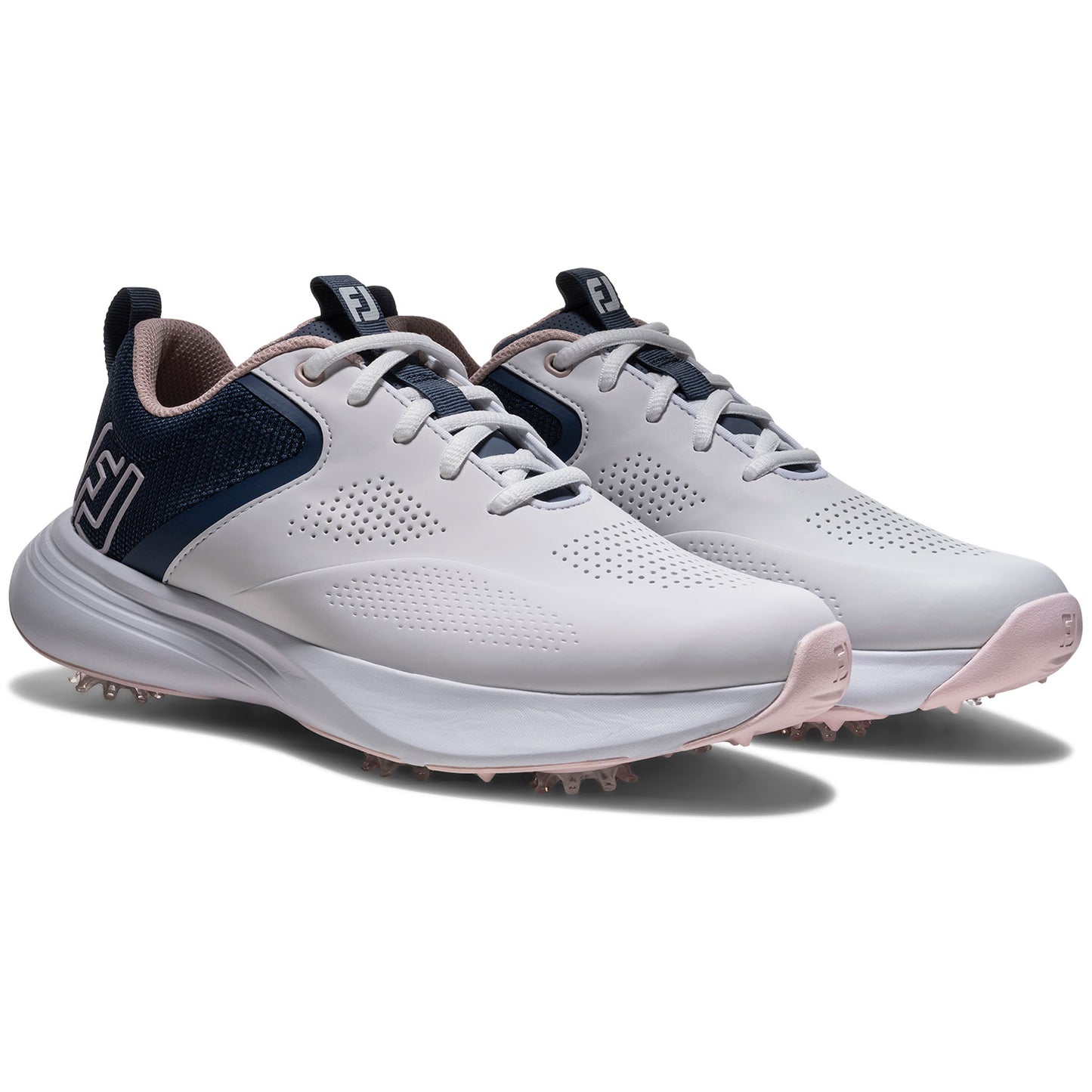FootJoy Women's Qualifier Golf Shoes White/Pink Frost/Windward Blue