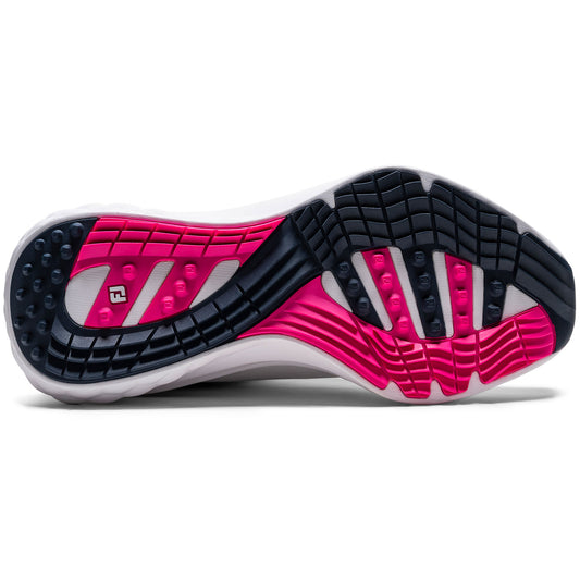 FootJoy Women's Quantum Golf Shoes White/Navy/High Vis Pink