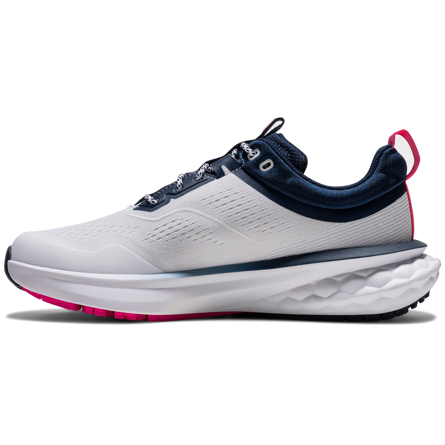 FootJoy Women's Quantum Golf Shoes White/Navy/High Vis Pink