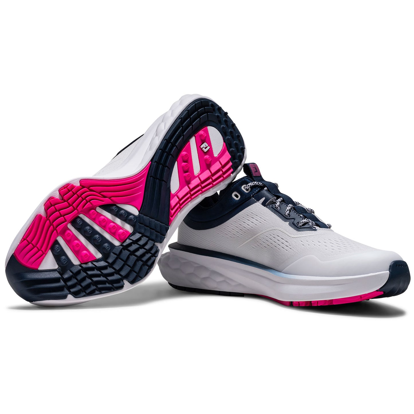 FootJoy Women's Quantum Golf Shoes White/Navy/High Vis Pink