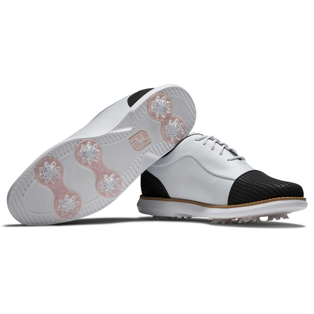 FootJoy Women's Traditions Cap Toe Golf Shoes White/Black