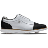 FootJoy Women's Traditions Cap Toe Golf Shoes White/Black