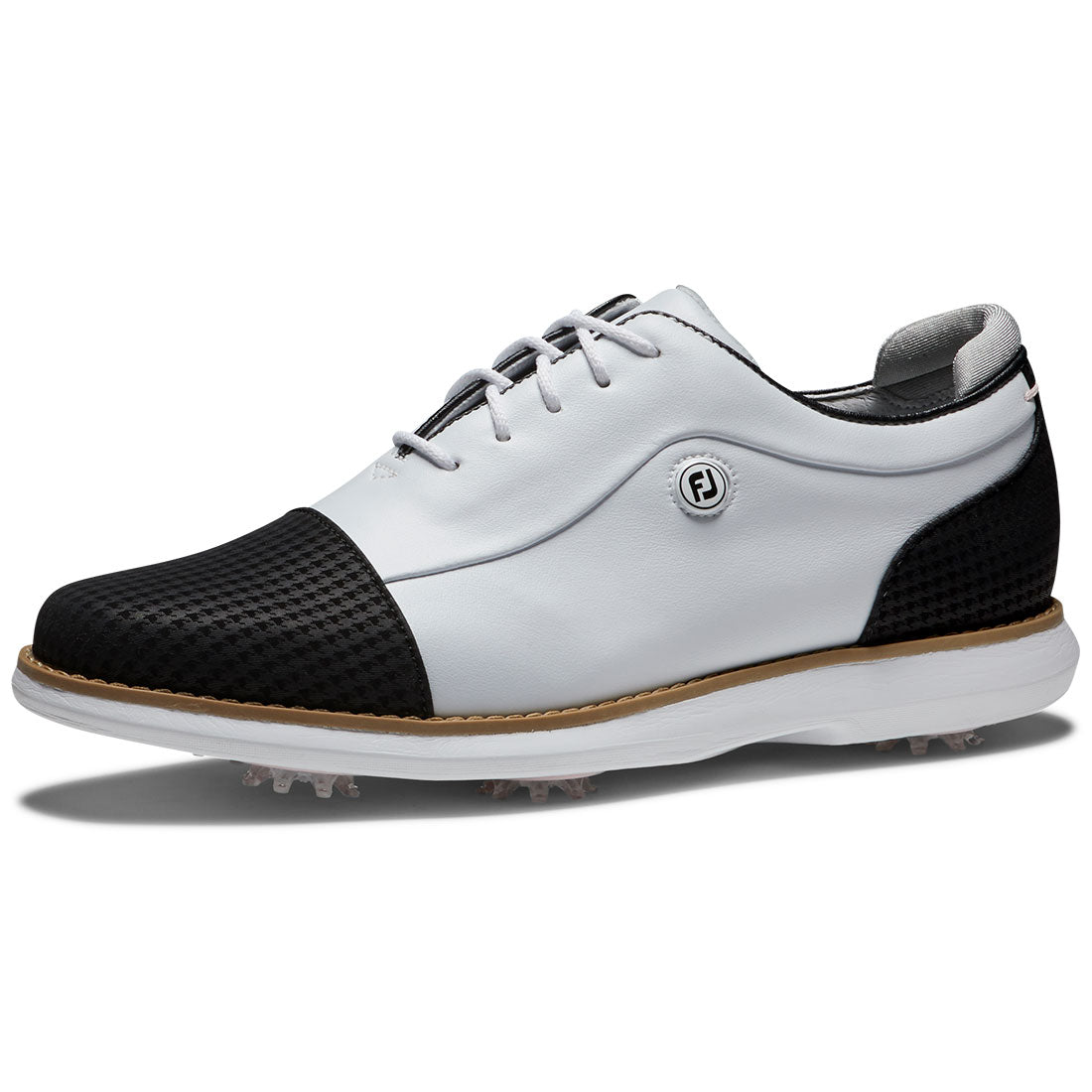 FootJoy Women's Traditions Cap Toe Golf Shoes White/Black