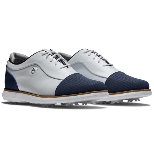 FootJoy Women's Traditions Cap Toe Golf Shoes Navy/White
