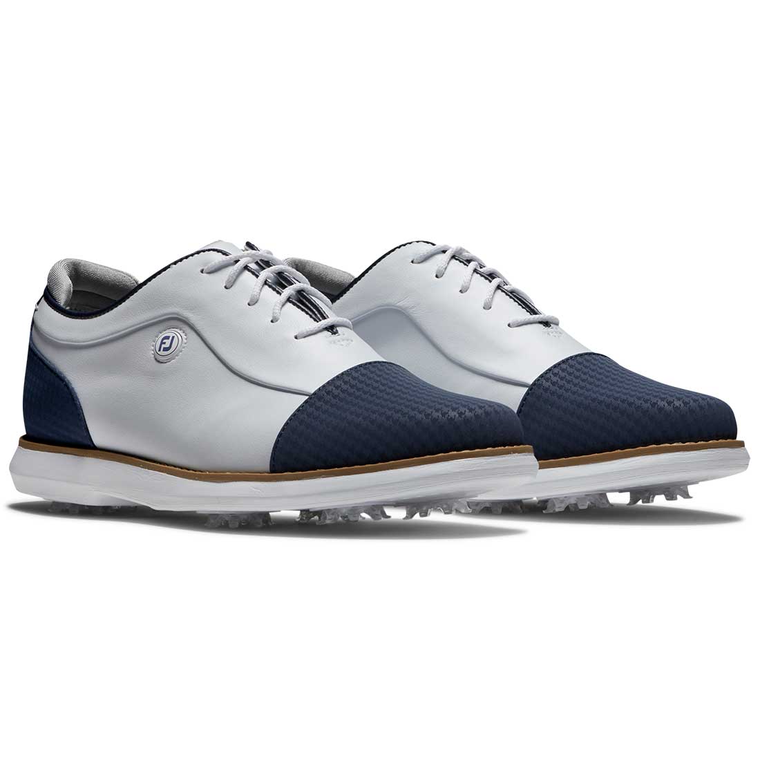 FootJoy Women's Traditions Cap Toe Golf Shoes Navy/White
