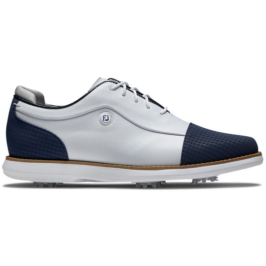 FootJoy Women's Traditions Cap Toe Golf Shoes Navy/White