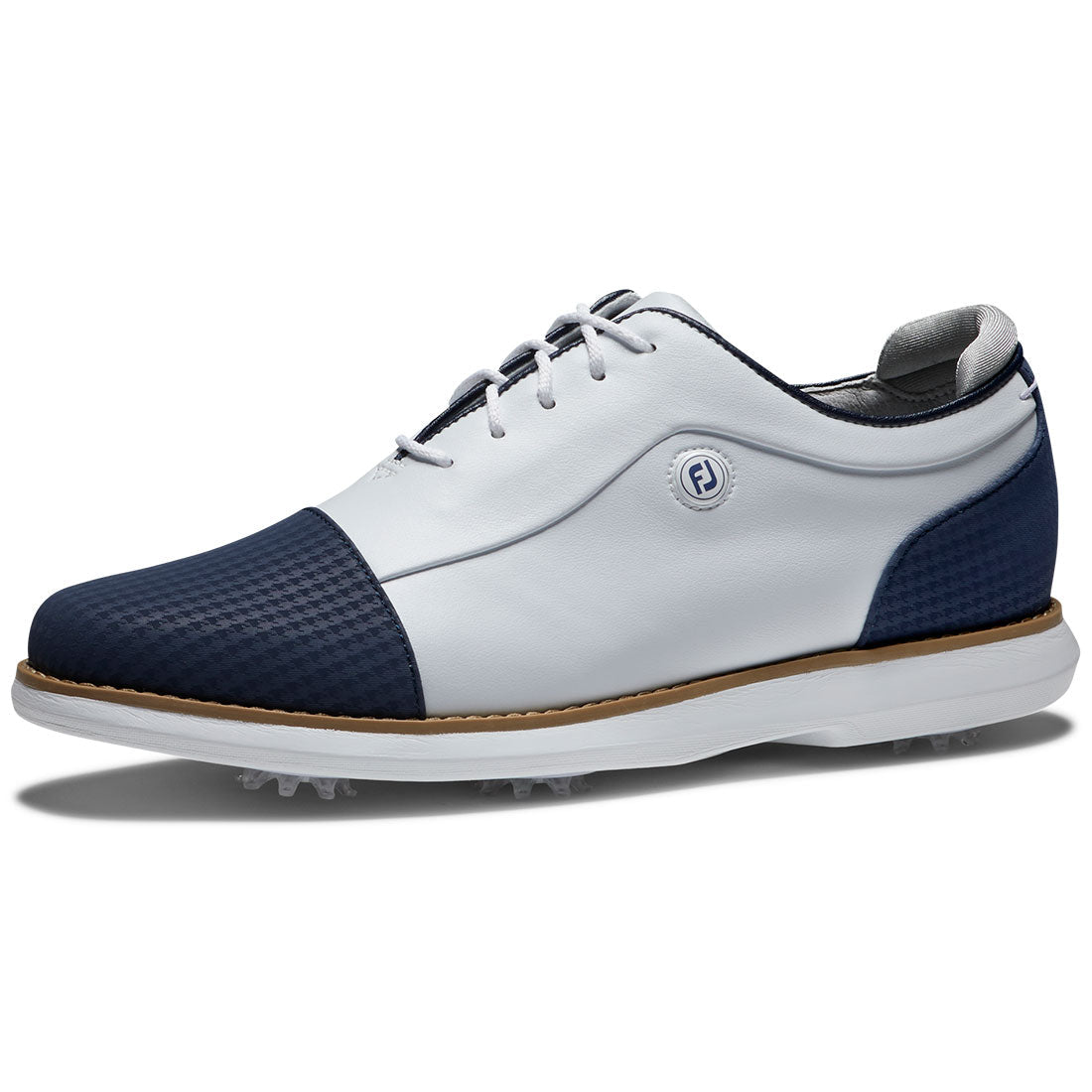 【ヒデさん】FOOTJOY ゴルフシューズ ホワイト/ネイビー FootJoy Women's Traditions Cap Toe Golf Shoes Navy/White – Golf