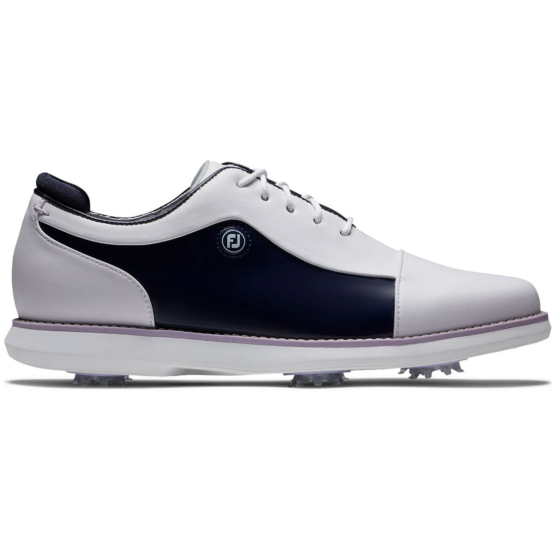 FootJoy Women's Traditions Cap Toe Golf Shoes White/Navy