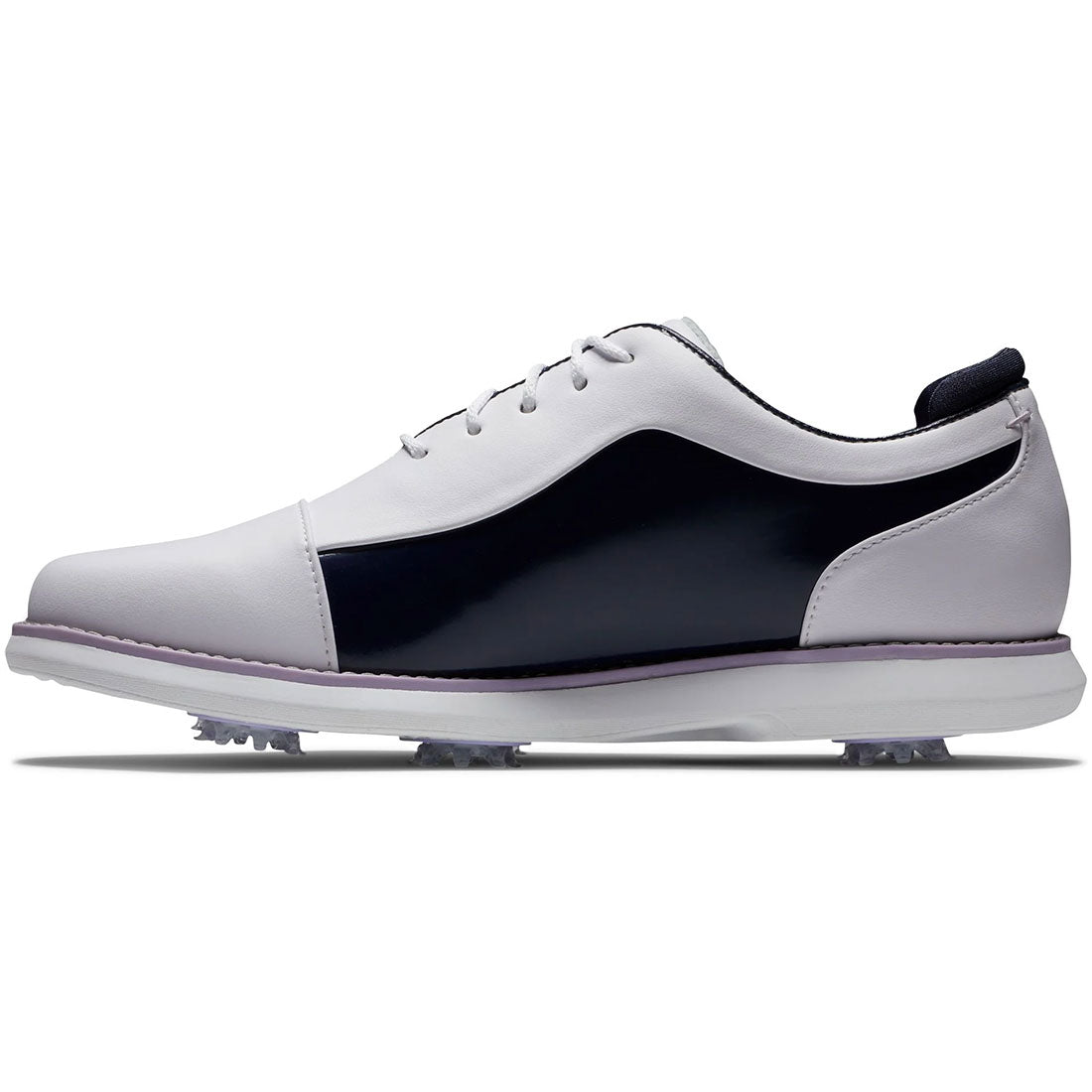 FootJoy Women's Traditions Cap Toe Golf Shoes White/Navy