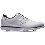 FootJoy Women's Traditions Saddle Golf Shoes White/Purple