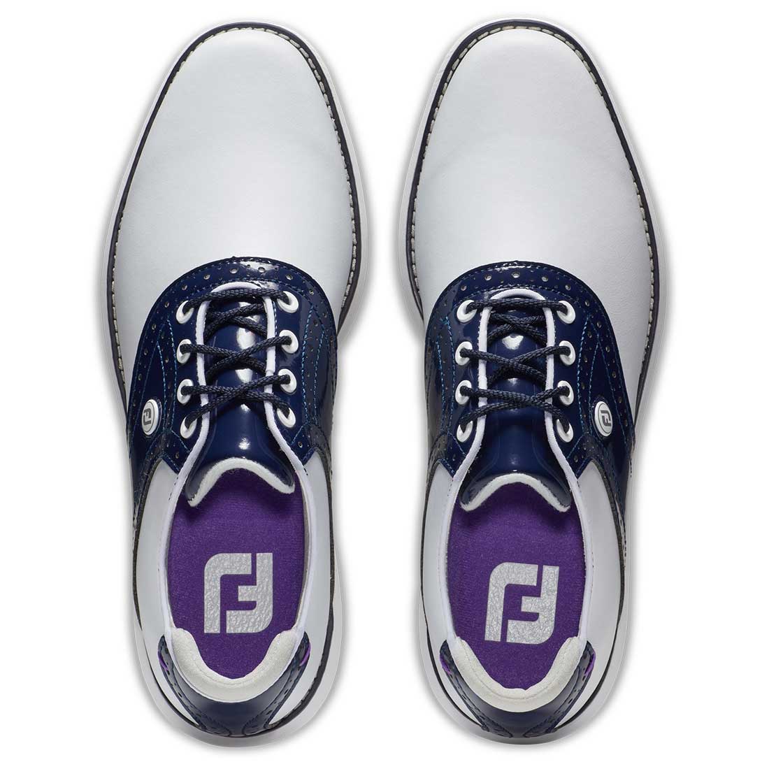 FootJoy Women's Traditions SL Golf Shoes White/Navy