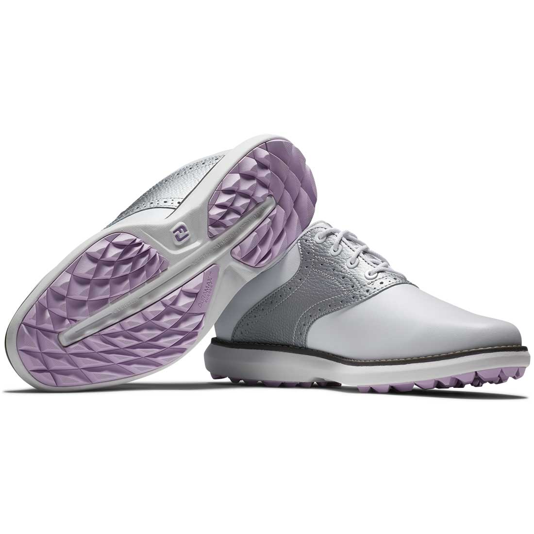 FootJoy ゴルフシューズ 女性用 ホワイト/シルバー FootJoy Women's Traditions SL Golf Shoes White/Silver – Golf Discount