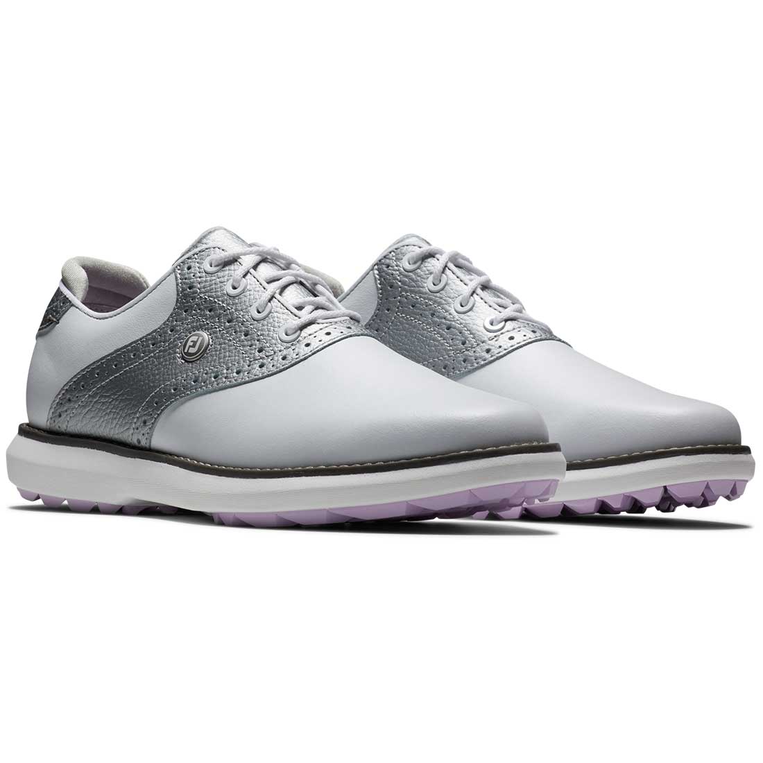 FootJoy Women's Traditions SL Golf Shoes White/Silver