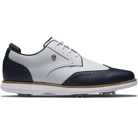 FootJoy Women's Traditions Wing Tip Golf Shoes White/Navy