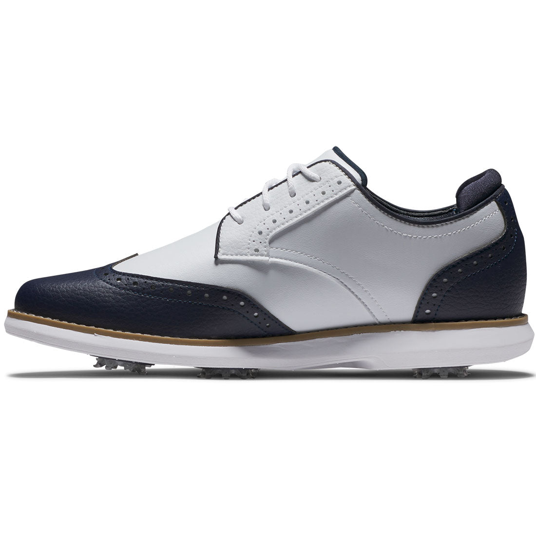 FootJoy Women's Traditions Wing Tip Golf Shoes White/Navy
