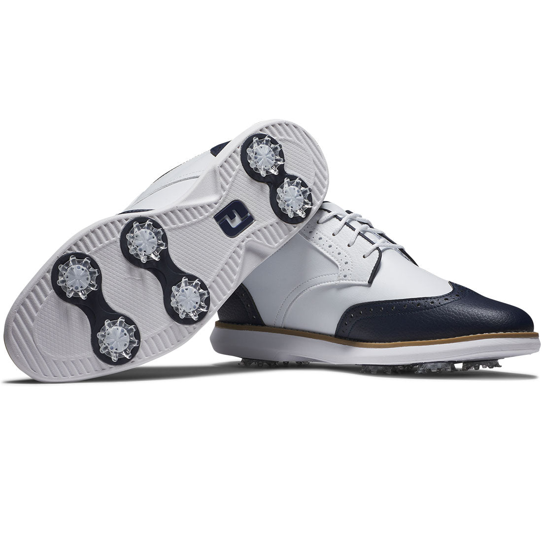 FootJoy Women's Traditions Wing Tip Golf Shoes White/Navy