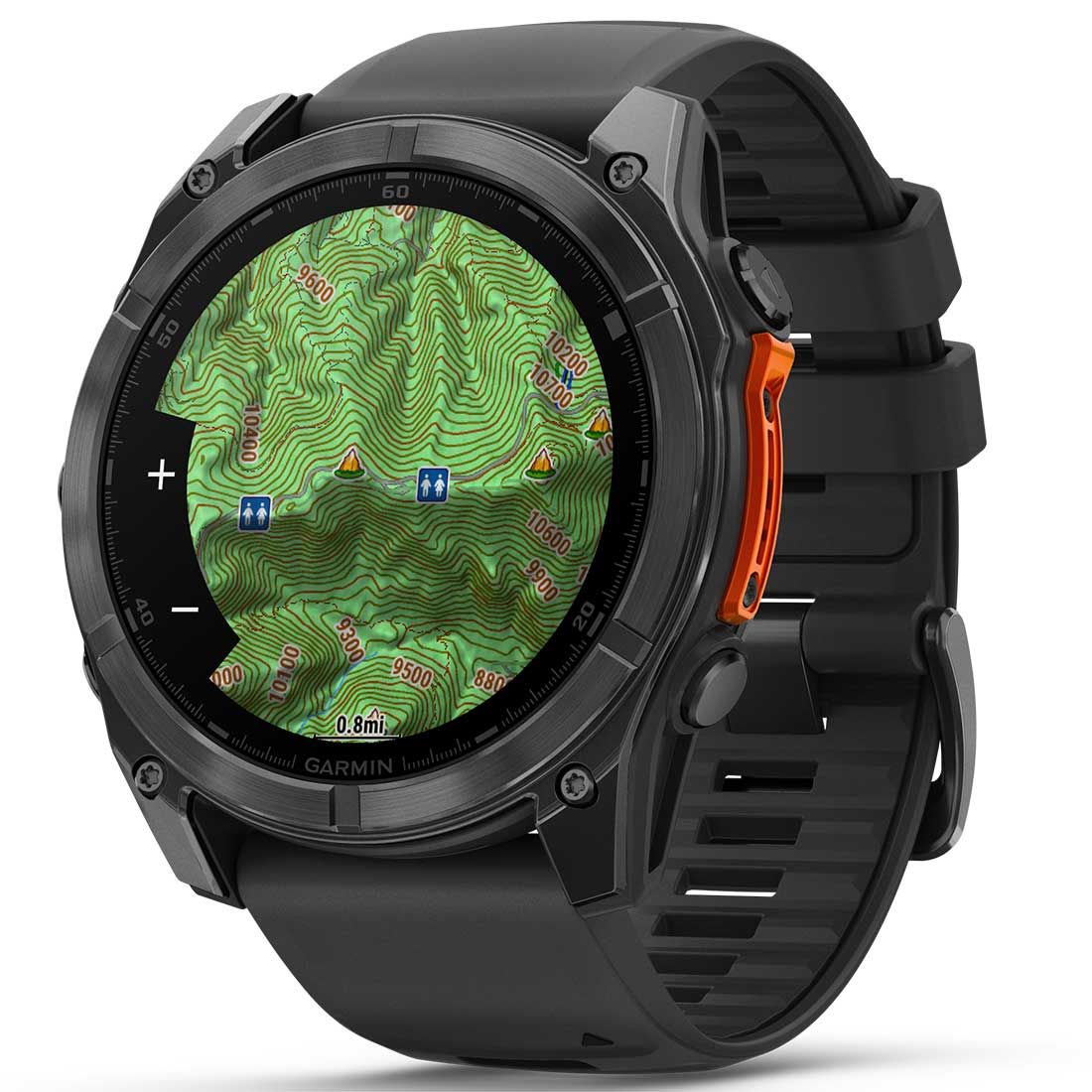 Slate Gray with Black Silicone Band