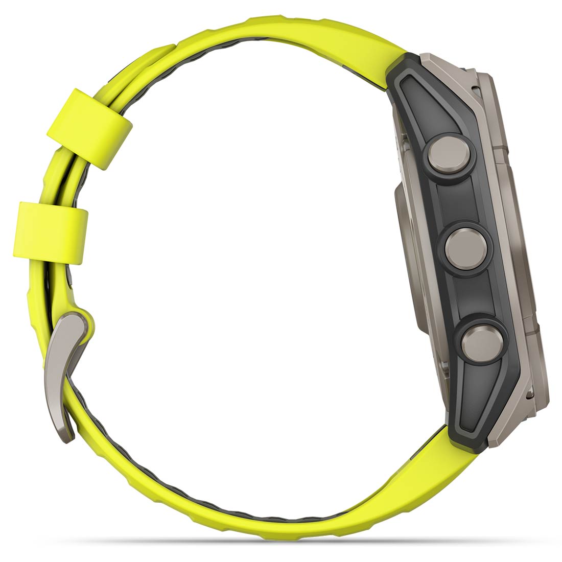  Titanium with Amp Yellow/Graphite Silicone Band