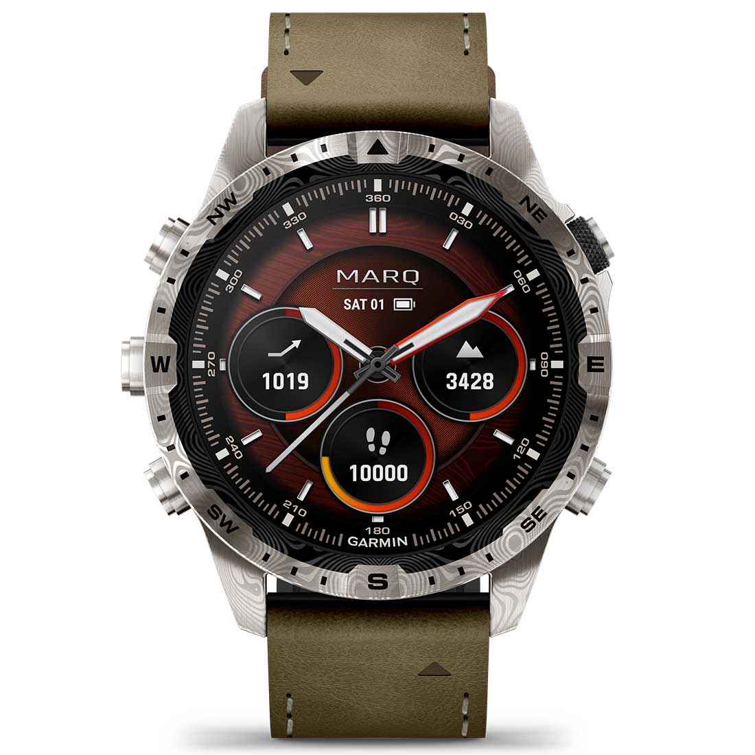 Garmin MARQ Adventurer (Gen 2) Modern Tool Smartwatch Damascus Steel Edition