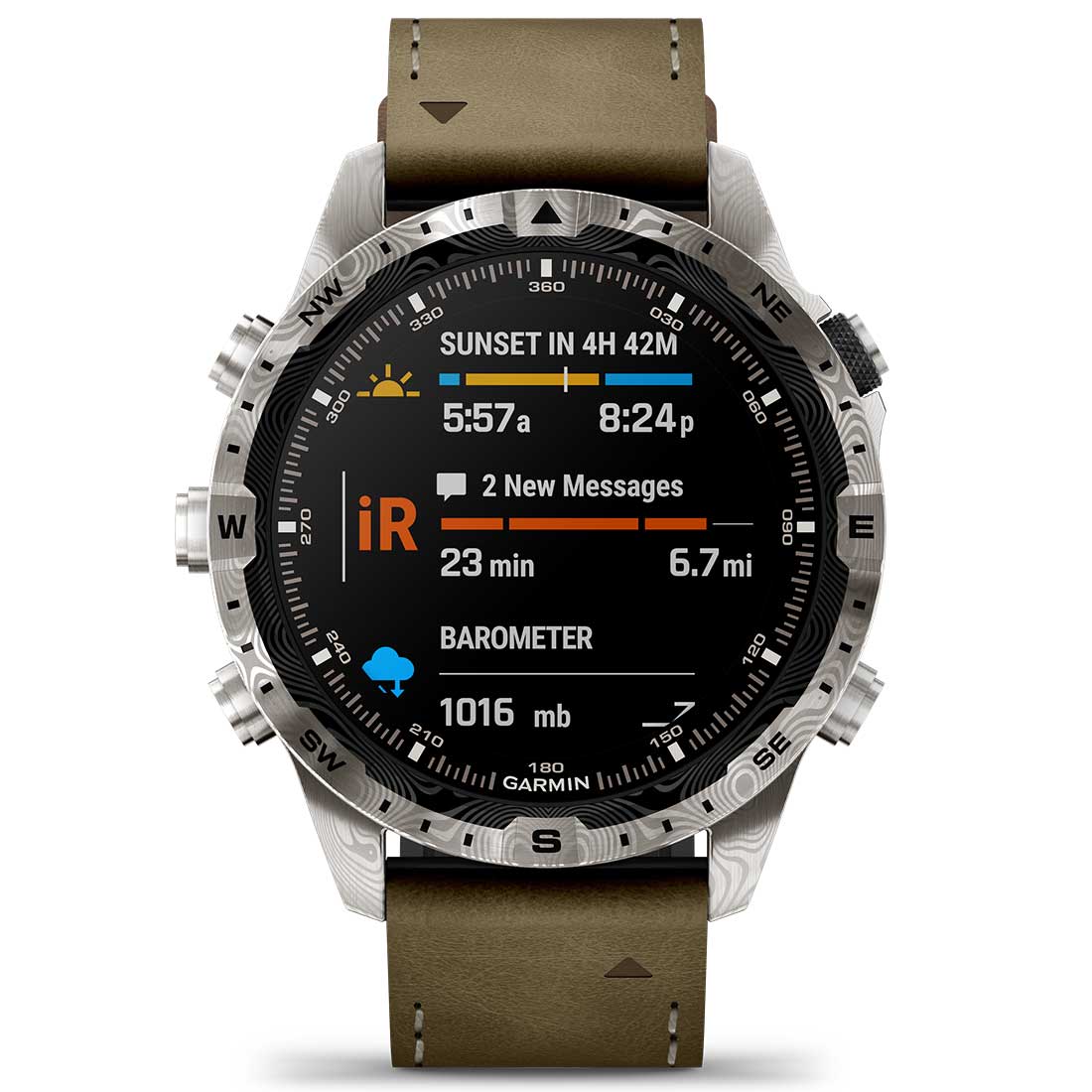 Garmin MARQ Adventurer (Gen 2) Modern Tool Smartwatch Damascus Steel Edition