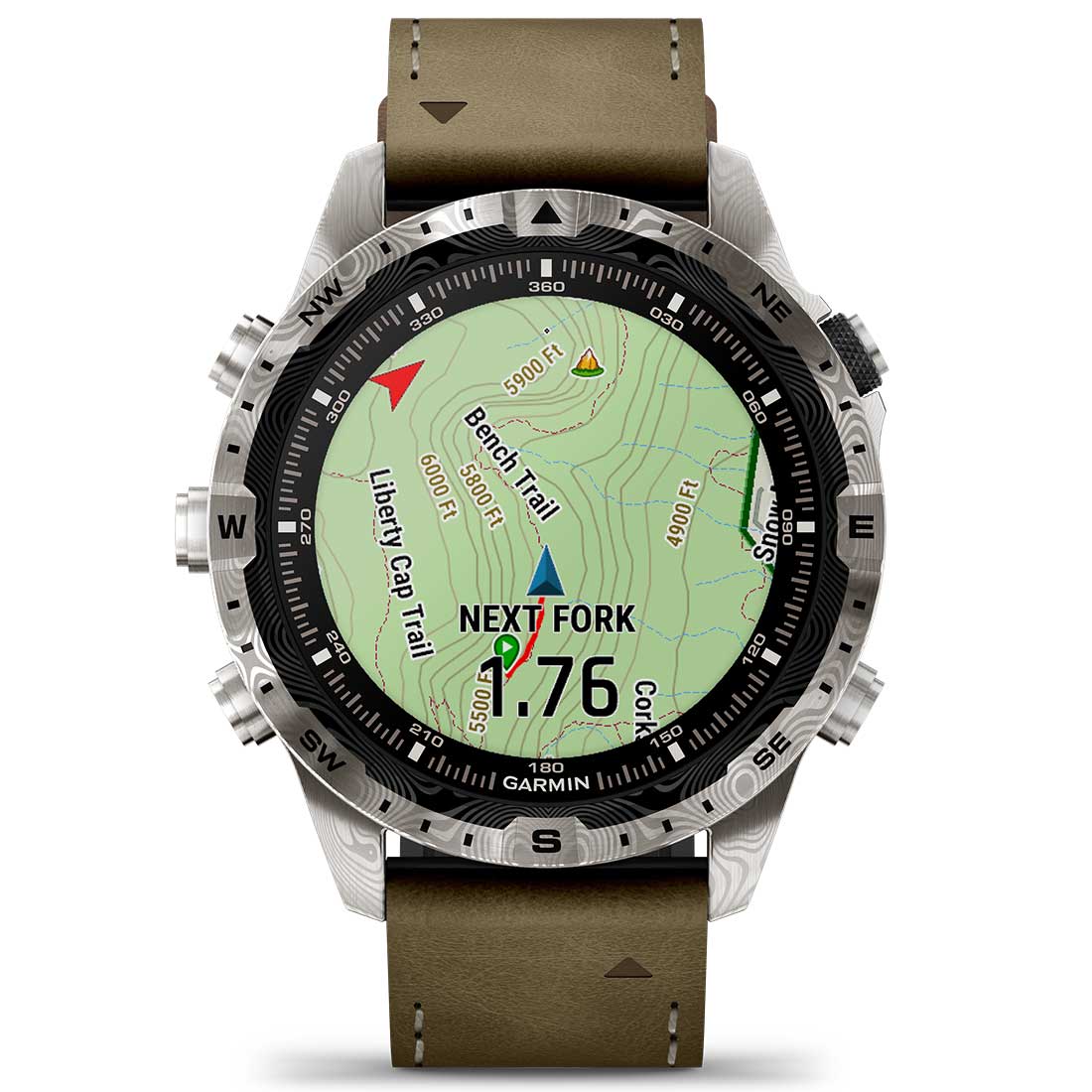 Garmin MARQ Adventurer (Gen 2) Modern Tool Smartwatch Damascus Steel Edition