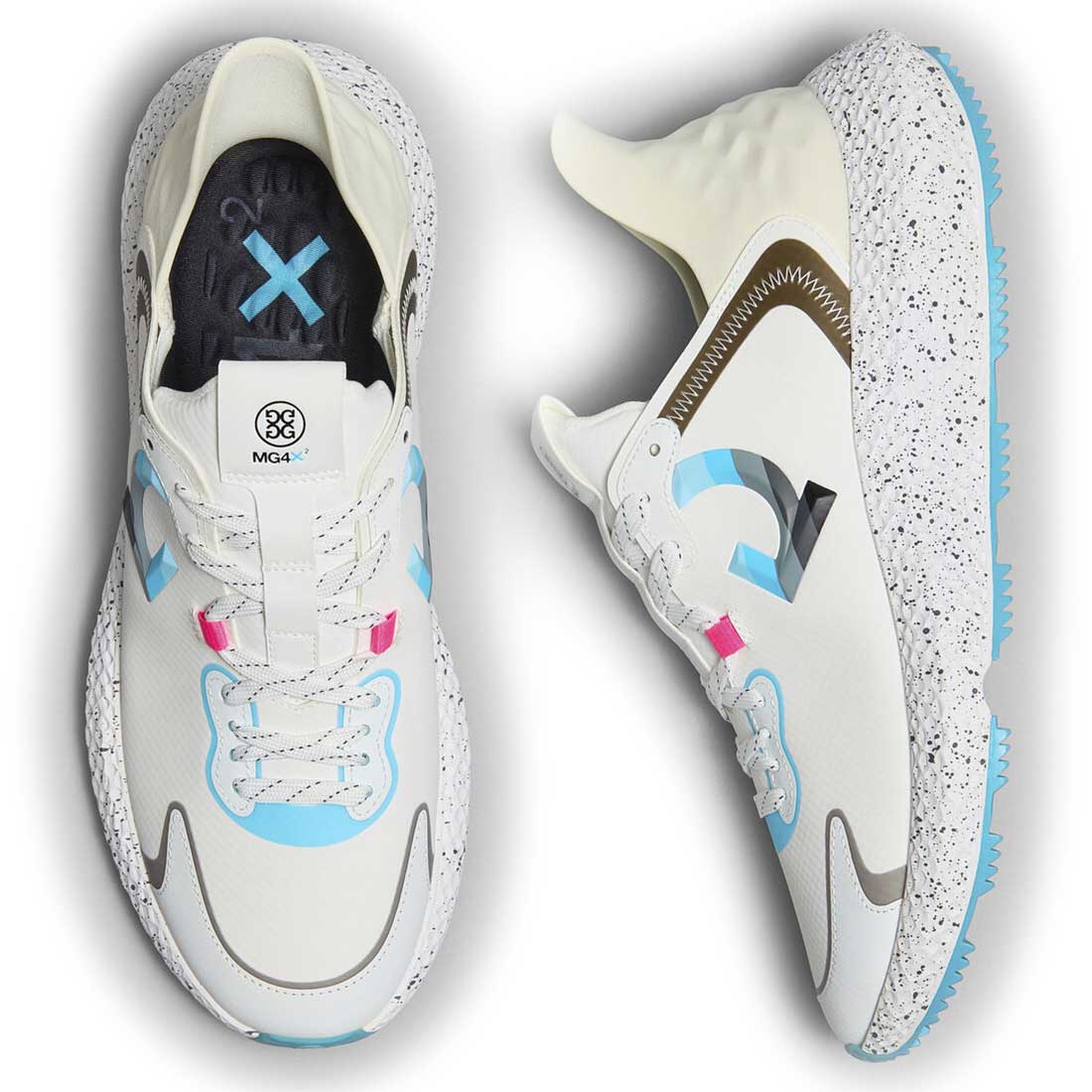 G/FORE MG4X2 Hybrid Cross Trainer Golf Shoes Snow/Mosaic