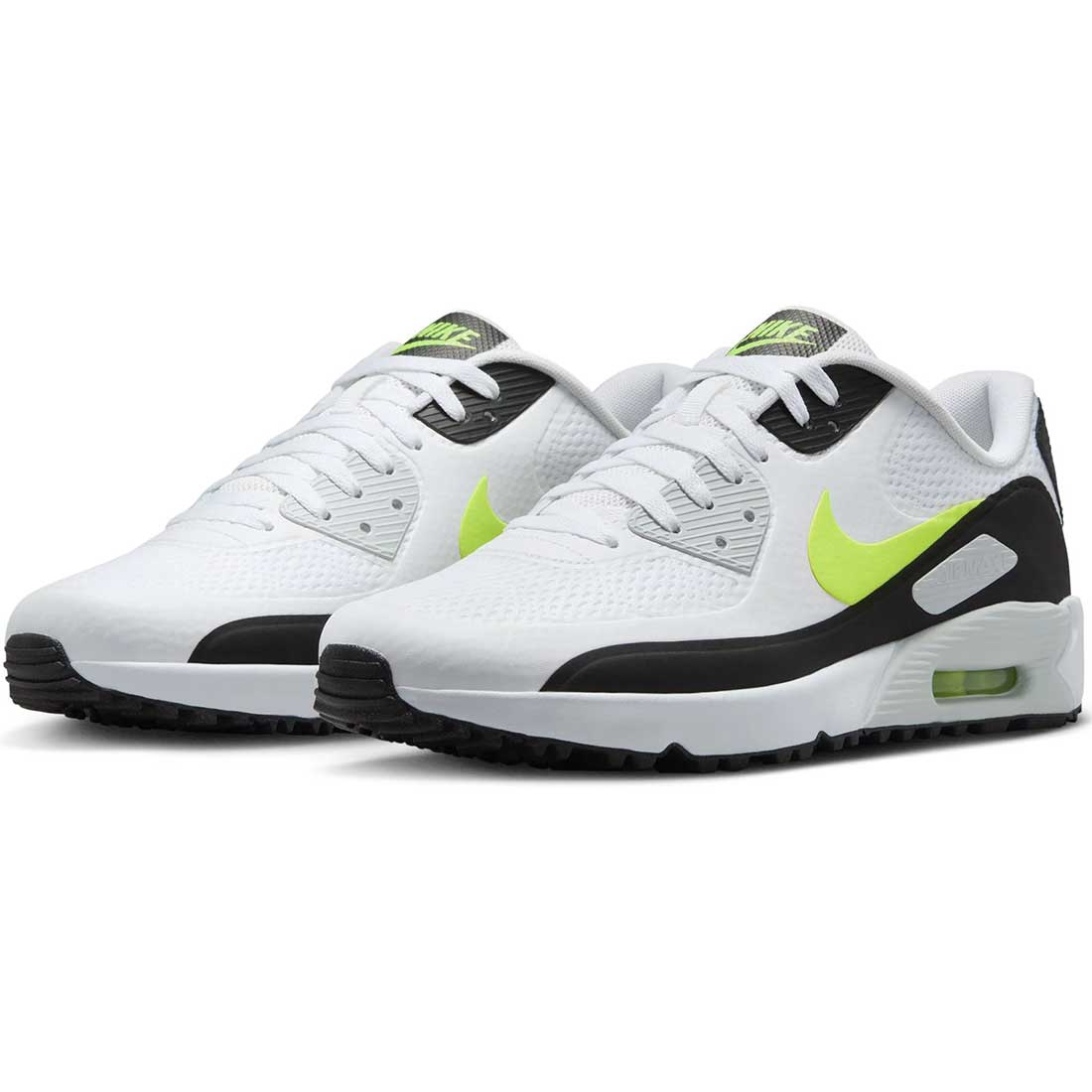 Nike Air Max 90 G Golf Shoes White/Hot Lime – Golf Discount