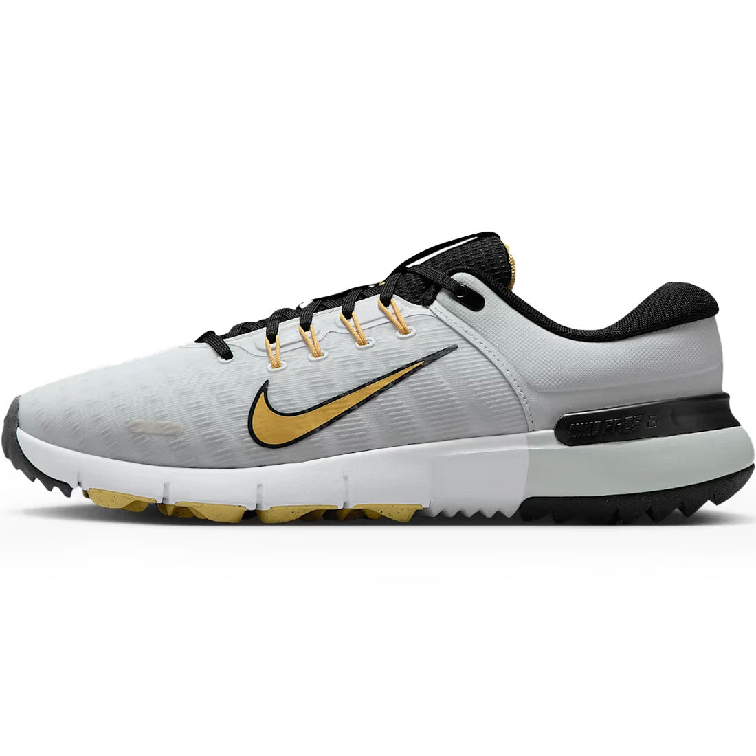 Nike Free Golf NN Golf Shoes White/Topaz Gold – Golf Discount